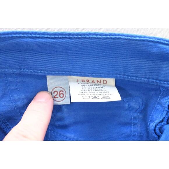 J Brand Skinny Leg BRT Royal Khaki Pants Stretch Chinos Flat Womens Sz 26 x 30 - Picture 5 of 7